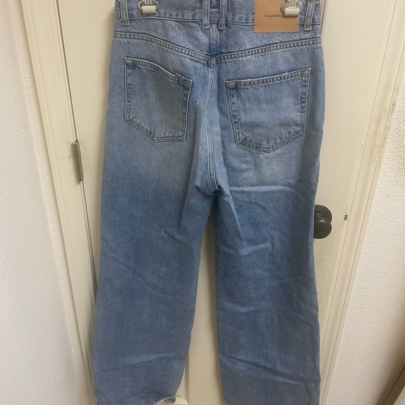 pull & bear 90s wide leg distressed jeans - Picture 3 of 4